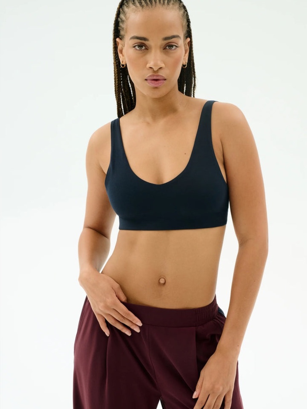 NWT splits59 airweight scoop back bra in indigo / size m